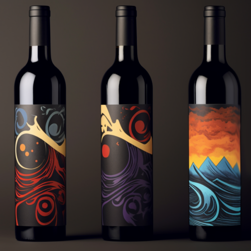 wine bottle graphic design